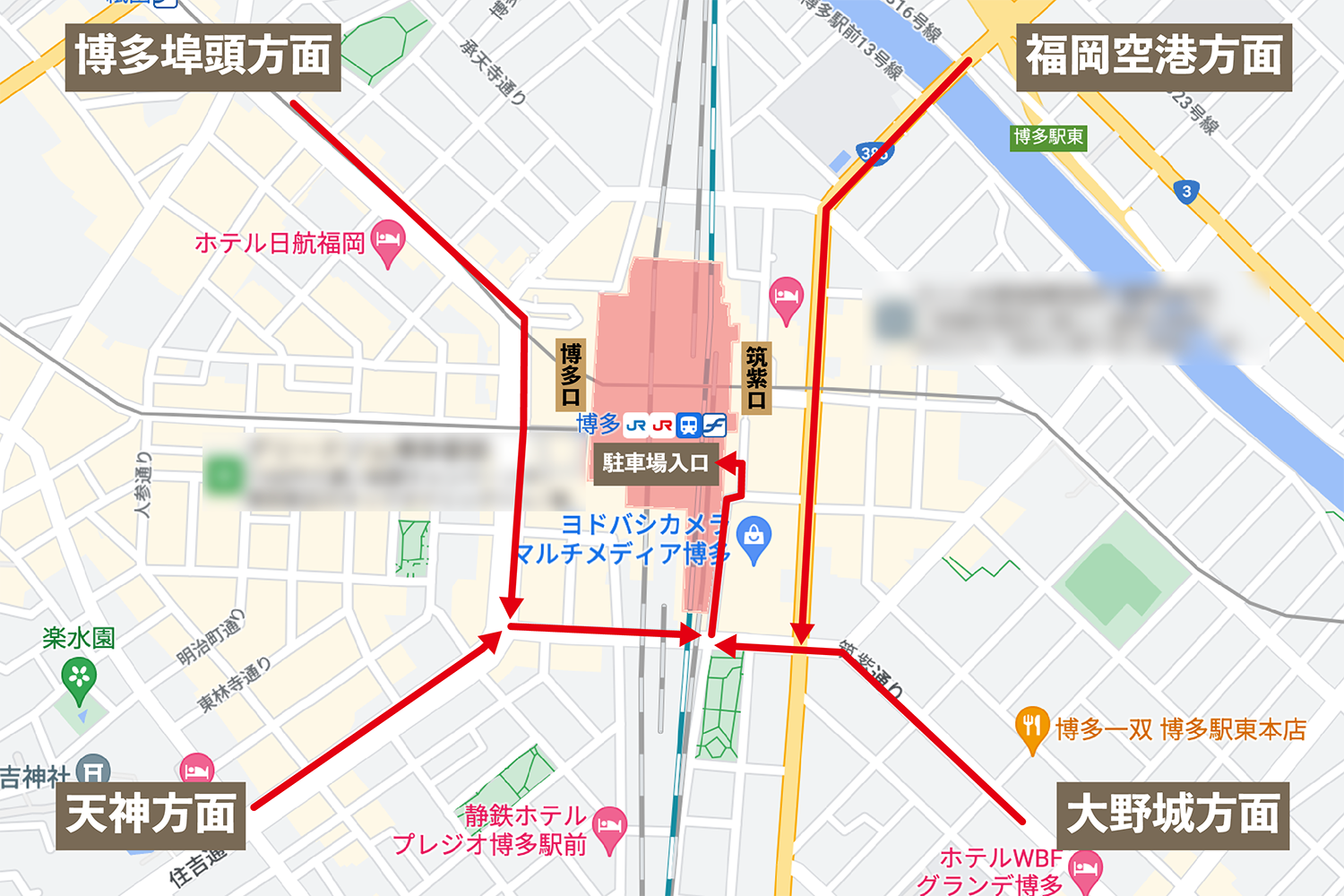 博多駅4階駐車場｜行き方や入口、料金(割引・提携)を徹底解説 詳細情報3