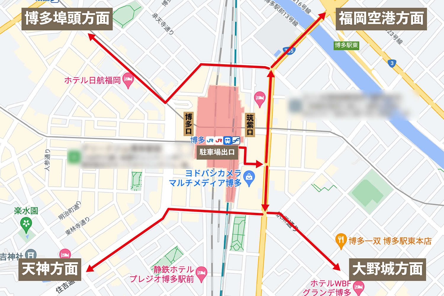 博多駅4階駐車場｜行き方や入口、料金(割引・提携)を徹底解説 詳細情報2