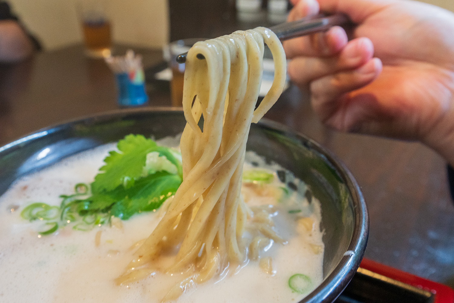 麺処 友池 豚白湯そばの麺