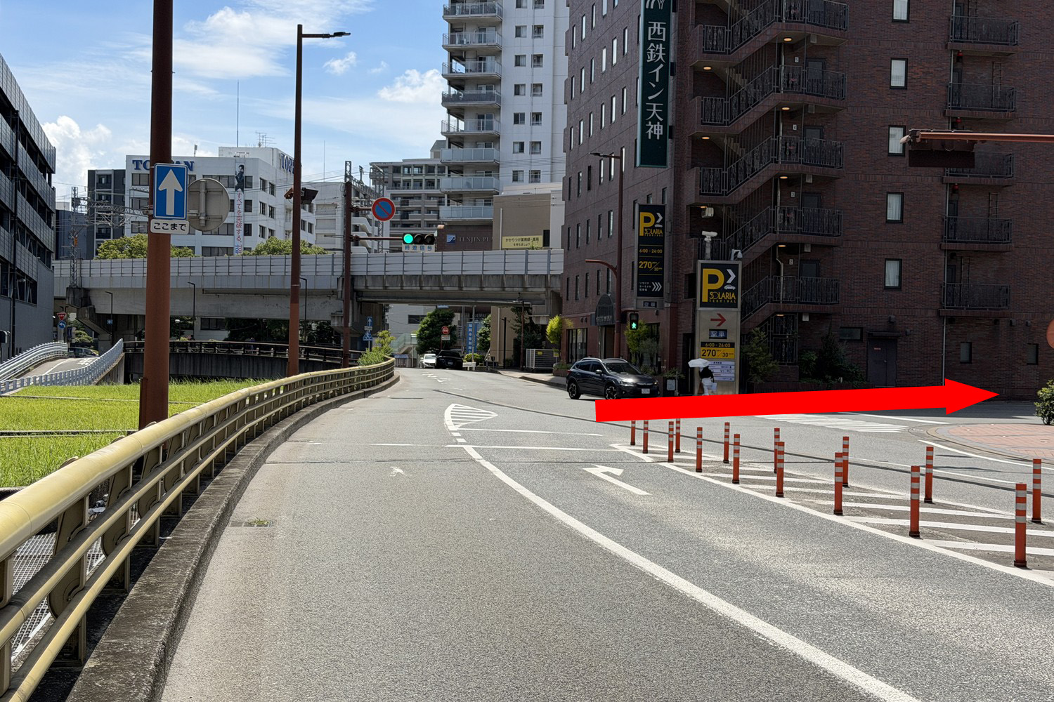 ソラリアターミナル駐車場｜料金（割引）・入口までの行き方を写真で徹底解説 行き方2