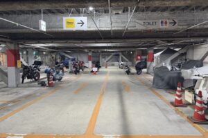 竹堂パーキングの場内のバイク駐輪スペース