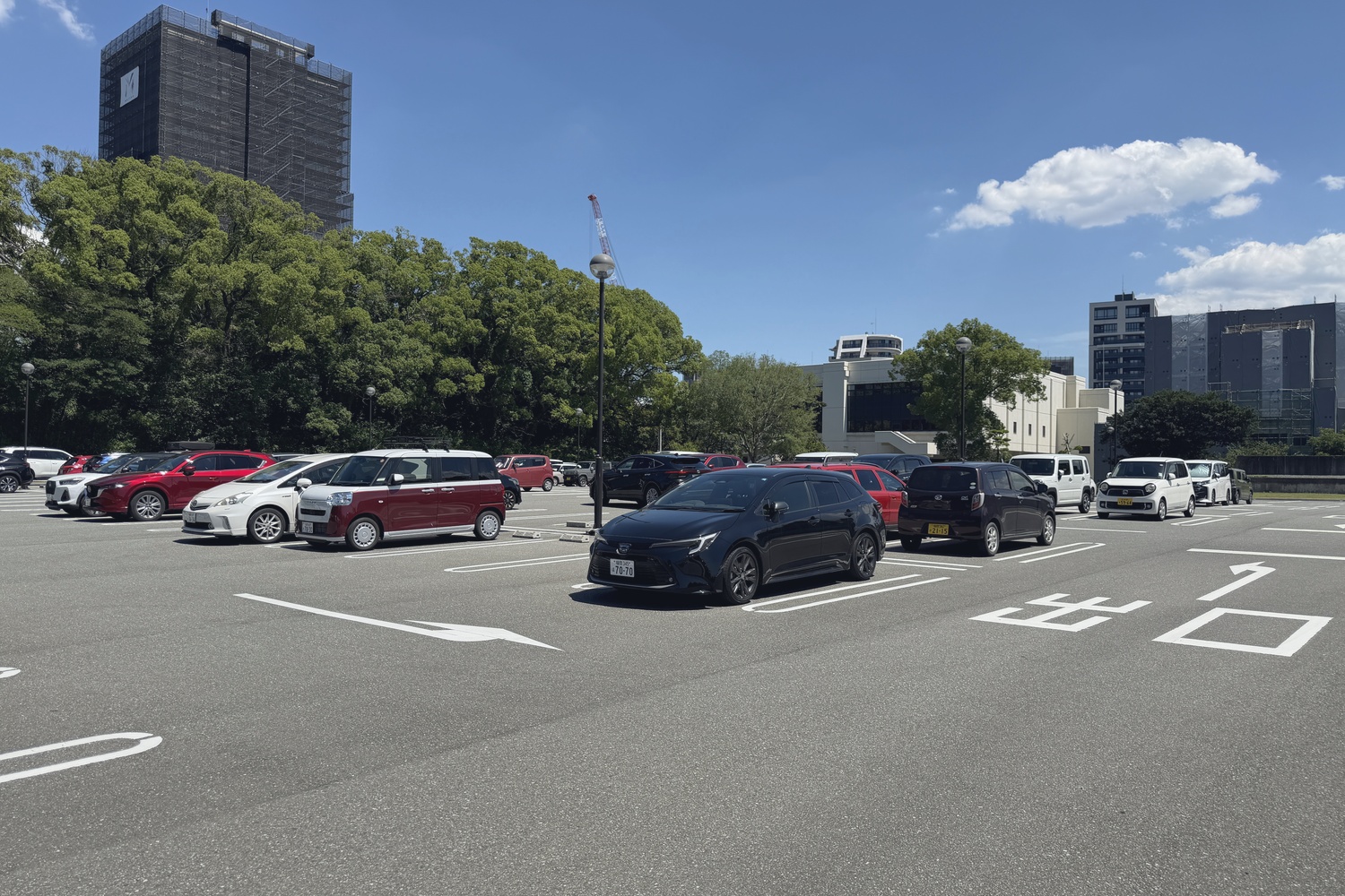 舞鶴公園第4駐車場の駐車エリア