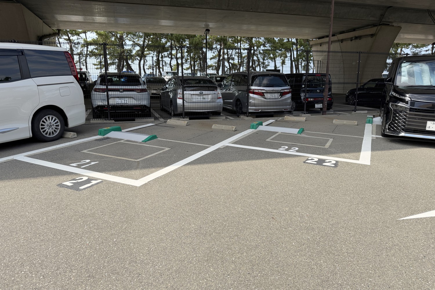 駐車区画の様子