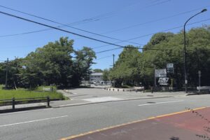 タイムズ福岡城三の丸の駐車場の入口