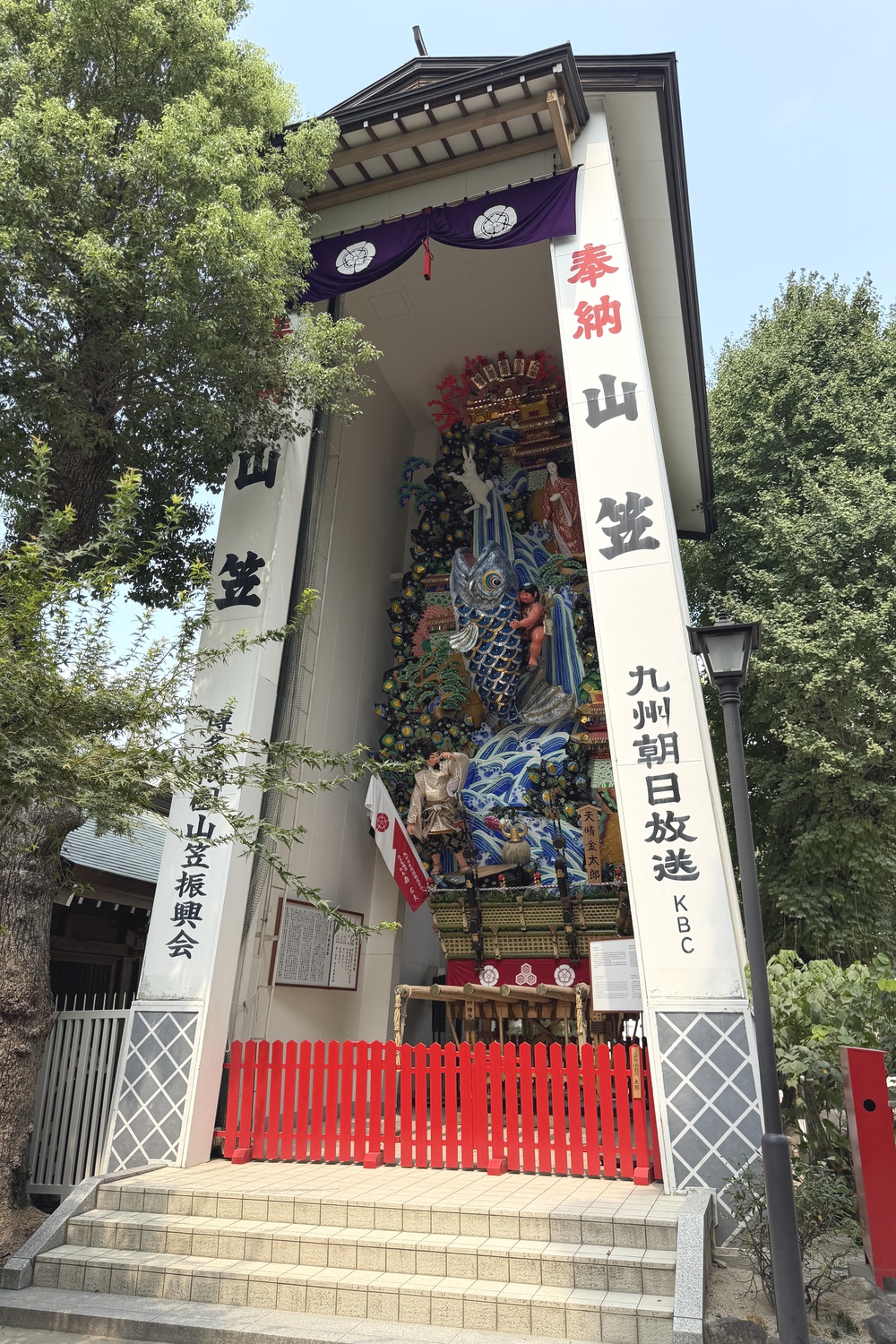 櫛田神社の常設飾り山笠の裏側・見送り