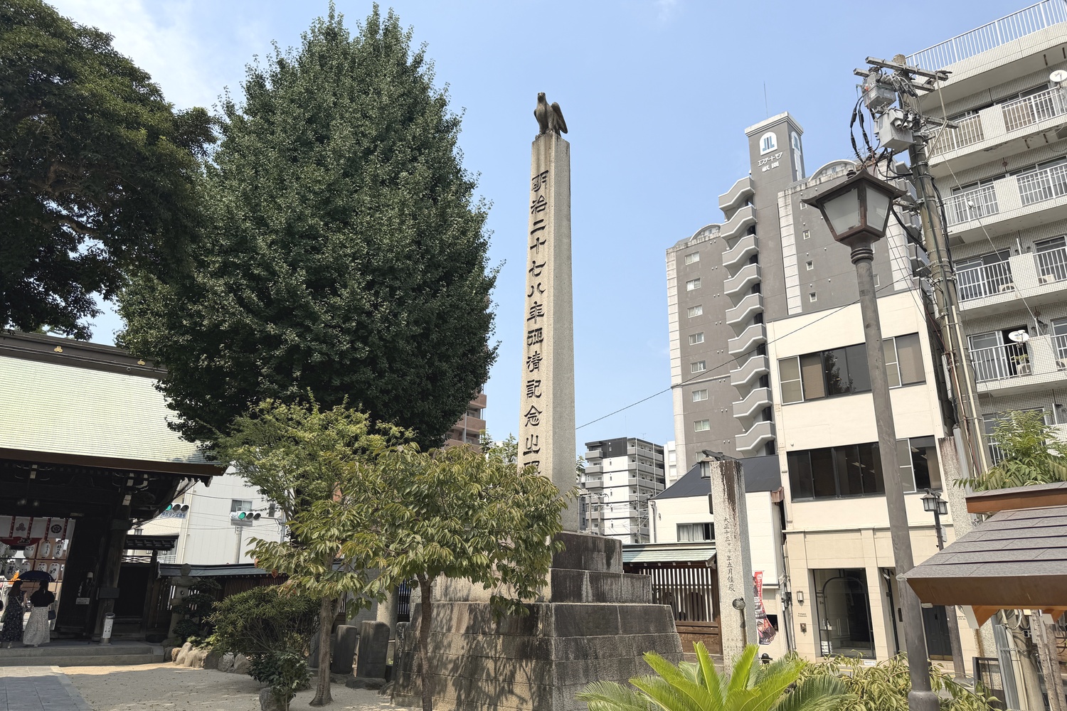 櫛田神社の明治27・28年の役の出征記念碑