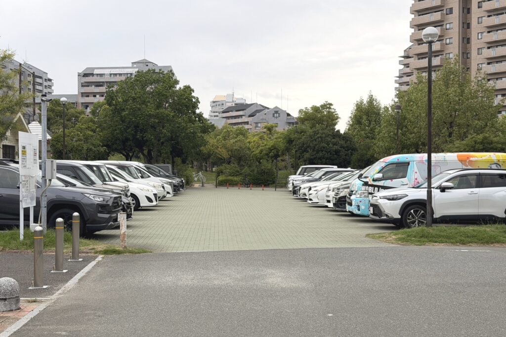 百道中央公園駐車場の駐車エリア