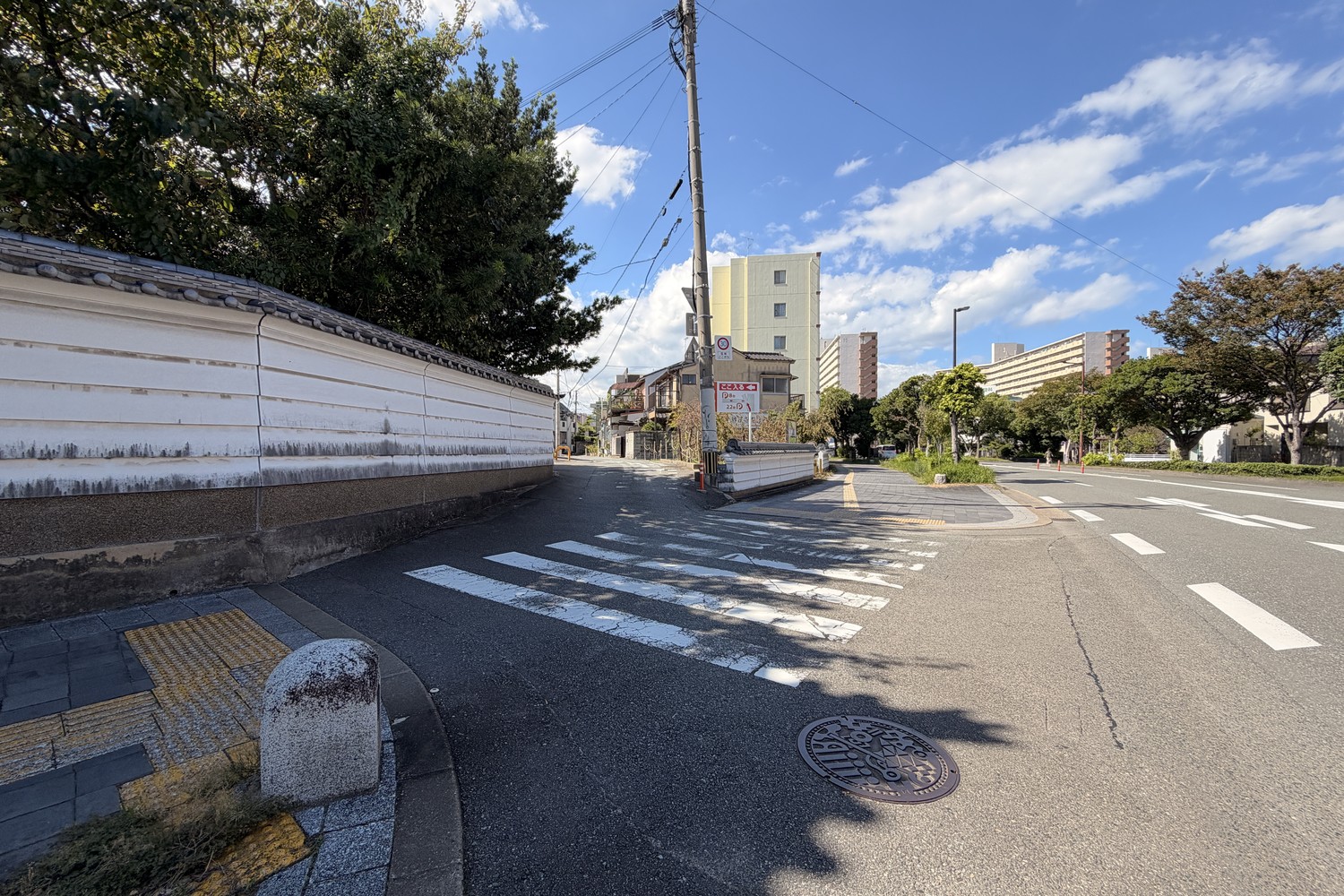 Dパーキング福岡市唐人町3丁目第3の駐車場への入り口